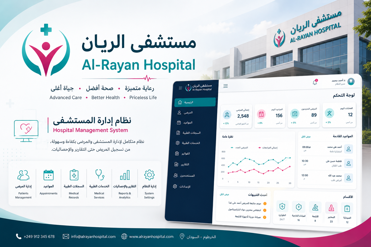 نظام إدارة الرعاية الصحية "مستشفى الريان"